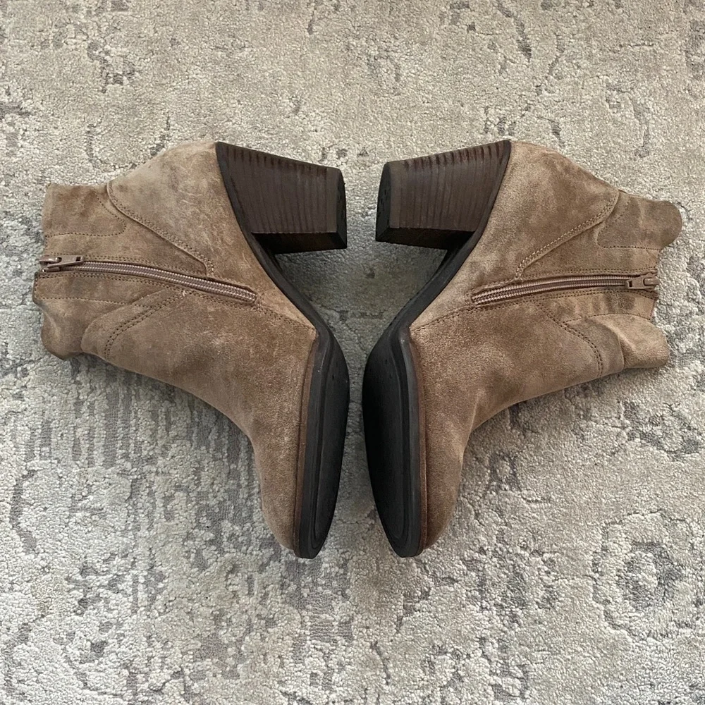 Paul Green Brown Suede Ankle Booties